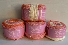 4 Skeins Premier Yarns Sweet Roll Yarn Peaches and Cream Pop 1047-21 5oz New
