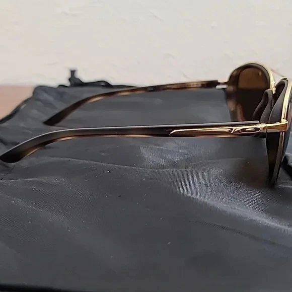 Oakley Split Time Gold Mens Polarized Aviator Sunglasses 004129-1548 58|13|133 - Image 3 of 4