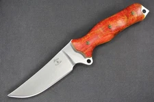 2014 Busse Custom Persian BATAC .22" Satin INFI Blade, Red/Orange Striped Maple