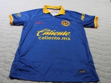Nike Club America Soccer Jersey Mens Large Blue Away Caliente Corona 2023/24