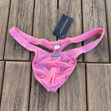 N2N Bodywear Men fresh pink Basic Rayon thong G-string underwear Size M L XL