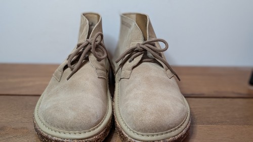 Stivaletti Chukka Birkenstock Milton da uomo taglia EUR 45 USM 12 in pelle beige - Foto 3 di 8