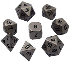 Metal Dice Set Case | Metal DnD Dice Set Includes 2x D20 Dice (Silver)