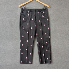 Lilly Pulitzer Pants Womens 4 Palm Beach Yacht Embroidery Sailboat Cropped Y2K
