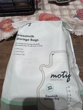 Lot of 2 Motif Medical Breastmilk Storage Bags 8 oz 100 Count BPA Free 200 Bag