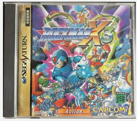 Megaman Rockman X3 X4 8 Lot 3 Set Sega Saturn SS Capcom Play Staion Japan Ver.