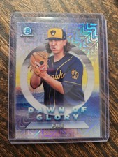 2020 BOWMAN CHROME DYLAN FILE DAWN OF GLORY REFRACTOR BASEBALL CARD Brewers