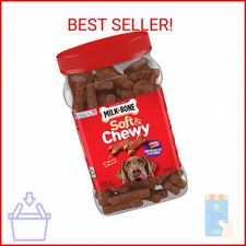 Milk-Bone Soft & Chewy Dog Treats, Beef & Filet Mignon Recipe, 25 Ounce