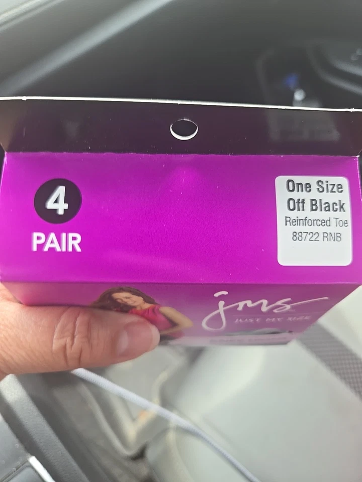 JMS Just My Size hasta la rodilla cómoda banda para piernas punta reforzada negra 1 talla 4 par Foto 2 de 3