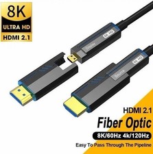 15m 8K HDMI 2.1 Cable Fiber Optic 8K 60Hz 4K 120Hz Industrial Grade Detachable