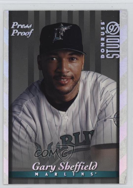 1997 Donruss Studio Silver Press Proof /1500 Gary Sheffield #2 g7g