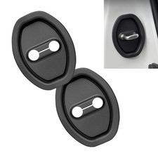 2 PCS Car Door Strike Protector, Silicone Shock Absorber Pads, Black