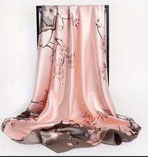 Lightweight Scarf 35" Square Satin Neck Hair Shawl New Free Ship 6802