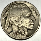 1927-P Buffalo Nickel 5C Very Fine FULL DATE Philadelphia Actual Coin Shown-3384