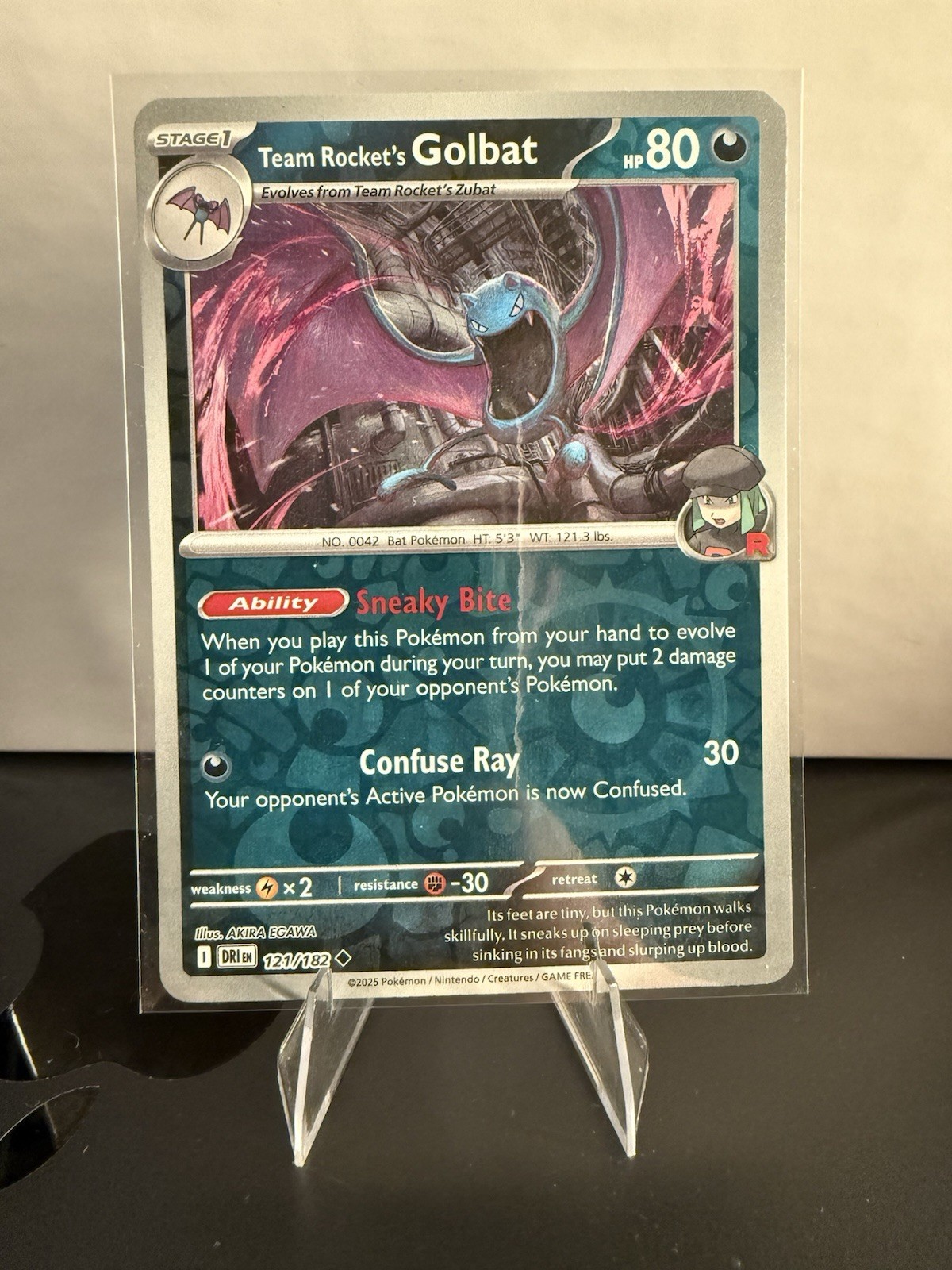 Team Rocket's Golbat 121/182 Destined Rivals Pokemon Reverse Holo
