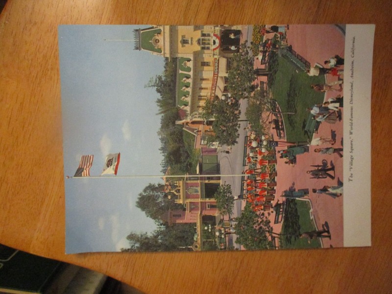Vintage Disneyland The Village Square Menu