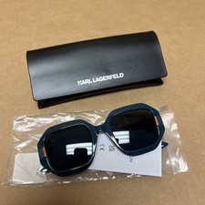 Karl Lagerfeld KL6124S-400 Women Blue Sunglasses Plastic Solid Butterfly Eyewear