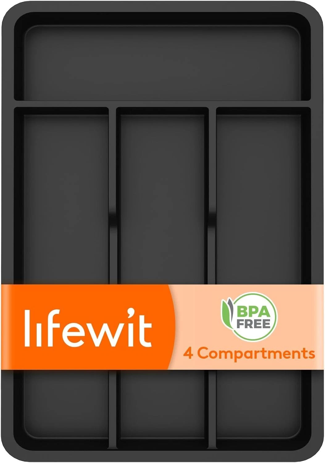 Lifewit Cutlery Drawer Organiser Plastic Kitchen Utensil Tray Flatware