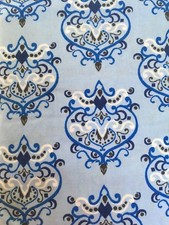 Caden Lane Blue Small Damask Changing Pad Cover nursery new