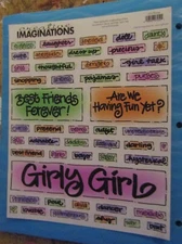 Creative Imaginations Stickers *Girly Girl* Words/Phrases 1 Sheet