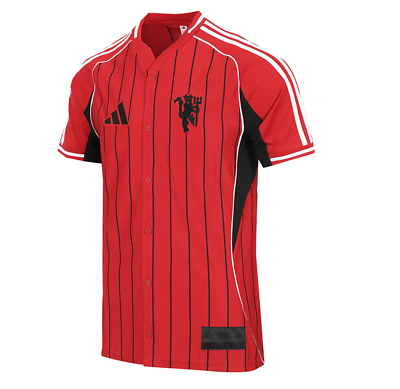 adidas Manchester United 25/26 Mens Baseball Jersey Shirt JN2832