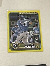 2024 Topps Yellow #666 Logan Porter Kansas City Royals RC