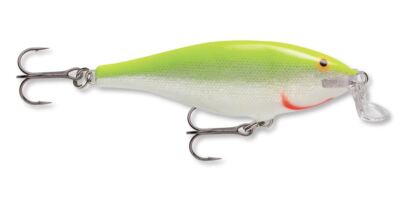 Rapala Shallow Shad Rap 09 - Silver Fluorescent Chartreuse - 3 1/2'' - 3/8 oz 