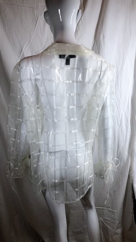 NEW JS BOUTIQUE Ivory Dressy Jacket/Blouse Size 18 NWOT - Picture 5 of 6