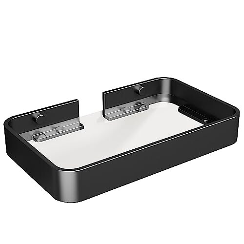 Danpoo Bad Wandregal schwarz schwimmendes Regal für Bad Wandaufbewahrung Sma... - Bild 1 von 7