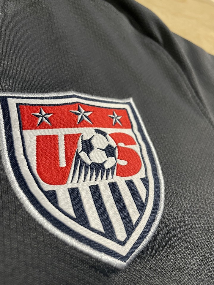 VTG Nike 2008 USMNT Team USA World Cup Soccer Grey Jersey Kit Men's