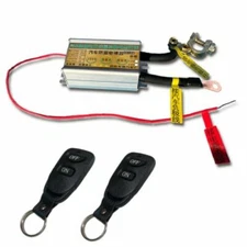 Wireless Dual Remote Car Battery Disconnect Relay Master Kill Cut-off Switch