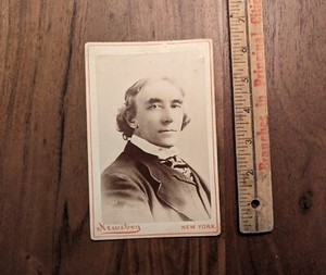 1890s Cabinet Card SIR HENRY IRVING Victorian Theatre Actor Newsboy New York