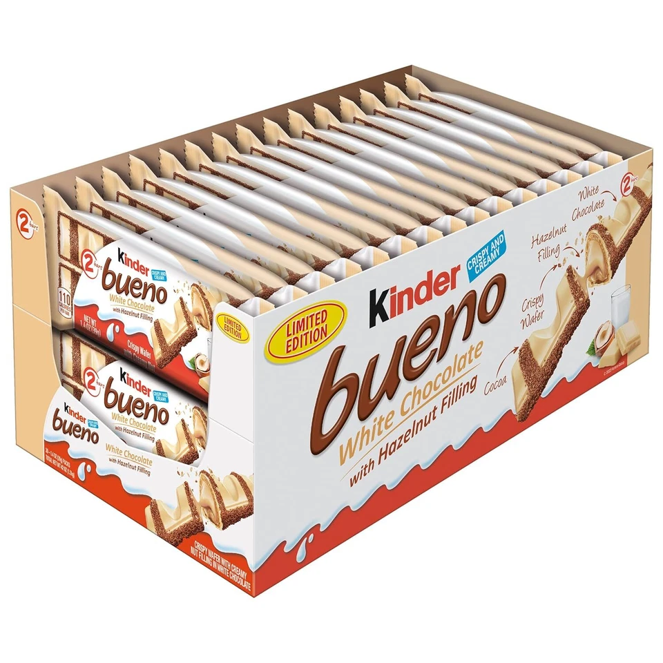 Kinder Bueno White Chocolate Hazelnut Bars - 30 Pack Limited Edition - Image 4 of 4