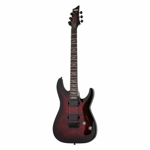 Schecter Omen Elite-6 Electric Guitar, Rosewood Fingerboard, Black Cherry Burst