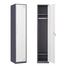 Metal Locker Steel Storage Cabinet with 1 Door for Home Office School Gym Hotel