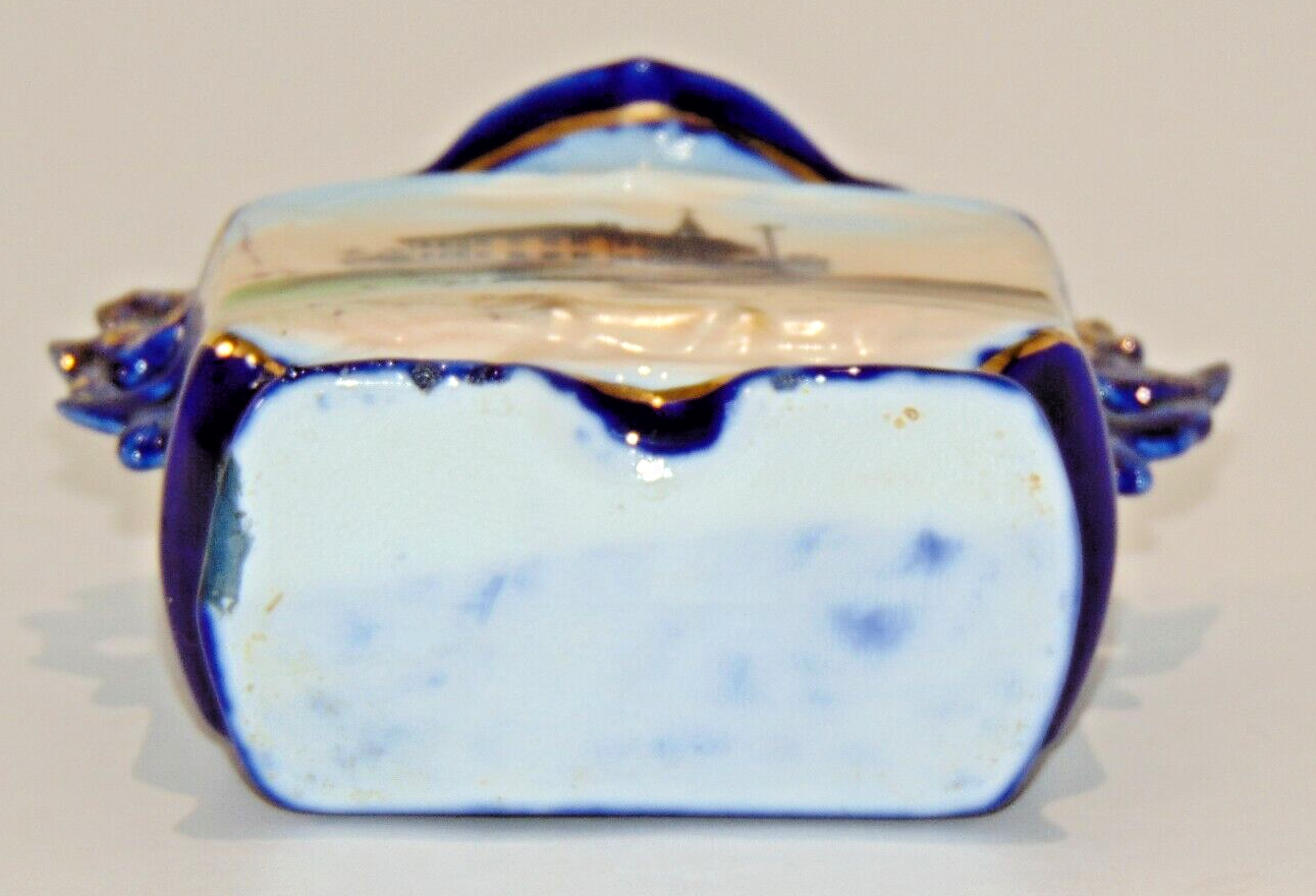 Loyal Wisconsin High School Ceramic Trinket Cobalt Blue and Gold Handpainted eBay