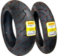 Pirelli Diablo Rosso II 120/70ZR17 200/50ZR17 Tire Front Rear Set Motorcycle 2