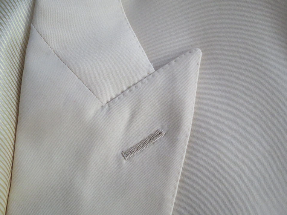 Davies & Son 38 Savile Row London Off White Crema Esmoquin Cena Chaqueta 48 S Foto 3 de 4