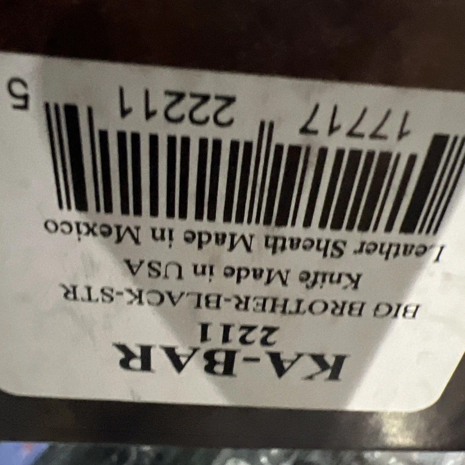 Cuchillo fijo de acero al carbono Ka-Bar 2211 Big Brother Fighting/Utility 1095 con funda Foto 2 de 4