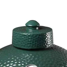 Grill Chimney Top Vent Cap Ceramic Damper Top Big Green Color Egg Accessories...