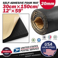 12" x 59" Black High Density Upholstery Foam Couch Mat Replacement Padding 4/5"