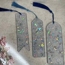 Star and Moon Confetti Bookmarks - Set of 3