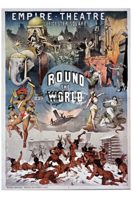 Poster Haute Qualité Pinder Éléphants Cirque - 40x60cm - Reproduction Affiche Vintage