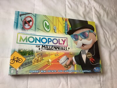 Monopoly For Millennials,Millenials Board Game *NEW* Factory Sealed