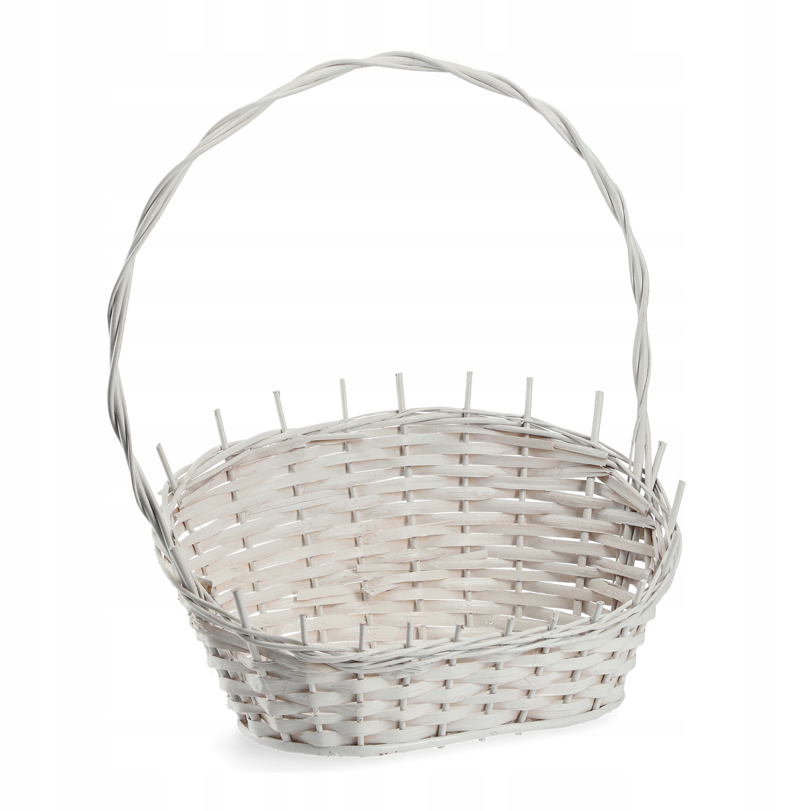 Cesta de regalo KADAX, cesta de mimbre, cesta de asa, blanca, pequeña