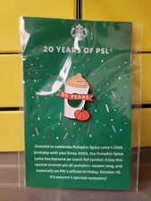 2023 STARBUCKS Limited Edition 20 Years of PSL Pumpkin Spice Latte Enamel Pin