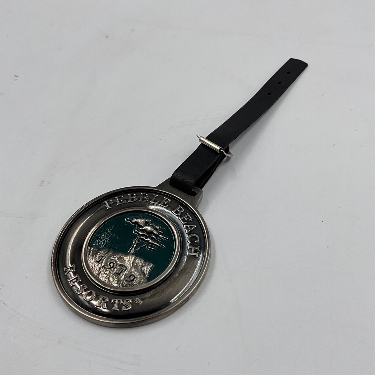 希少Spyglass Hill ゴルフ ネームプレート、美品 Pebble Beach Resort Golf Bag Tag - Spanish Bay Medal Spyglass Hill