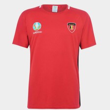 Image of UEFA Euro 2020 Belgium Poly T-Shirt OFFICIALLY LICENSED PRODUCT