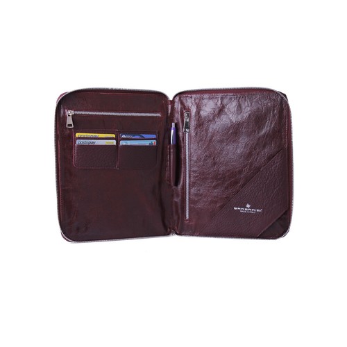 Dossier Homme/Femme Cuir Véritable Porte-Documents Format A4 Personnalisé - Photo 3/3