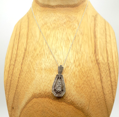 アクセサリー archive necklace Sterling Silver Generations 1912 Pendant Necklace Art Deco Style